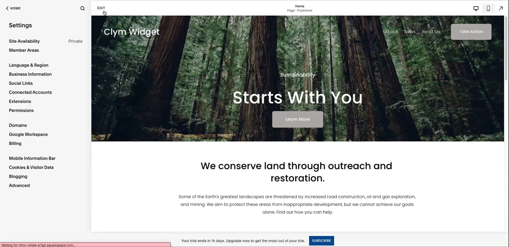 03. Install Clym Custom Links on Squarespace.gif