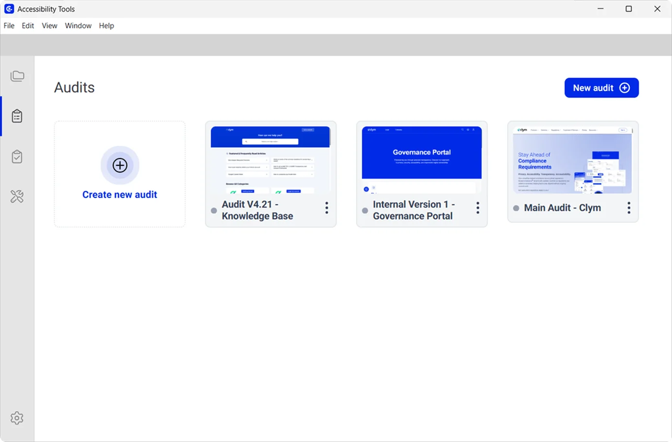 Clym Accessibility Tools - Audits tab