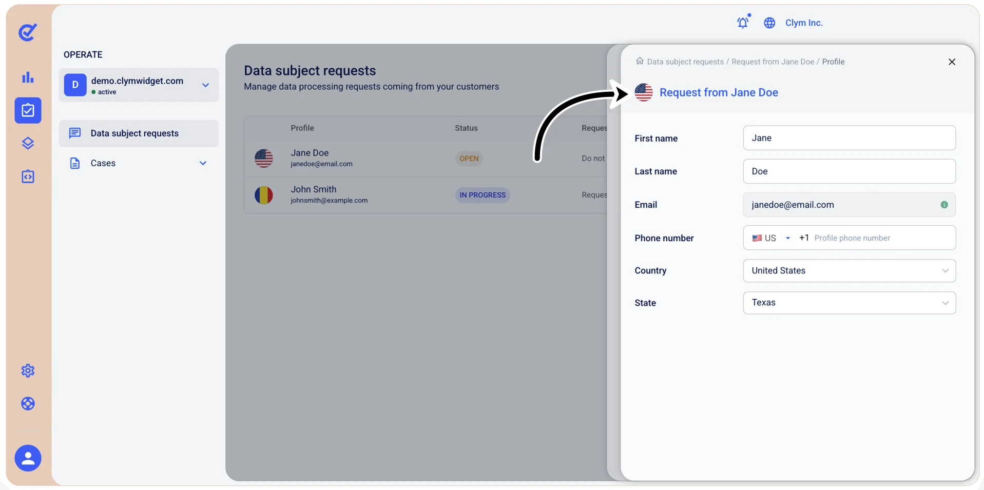 Request preview window