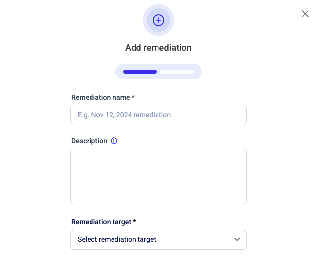 Remediation target: Select the desired remediation target from the list, such as PDF…