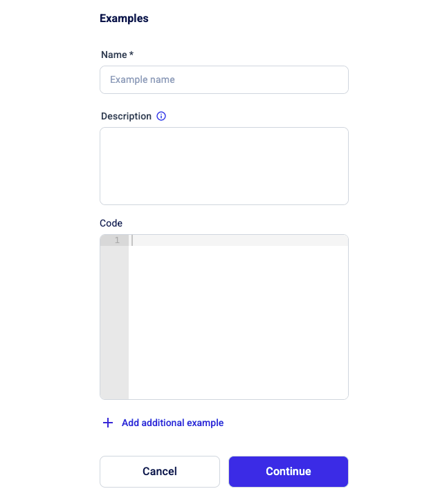 Add additional example: use this button to add an extra example to your new remediation…