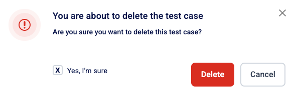 In the confirmation message, tick the "Yes, I'm sure" box and click Delete