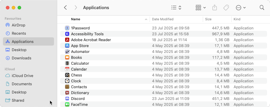 Go to your Applications folder and find the Accessibility Tools app.