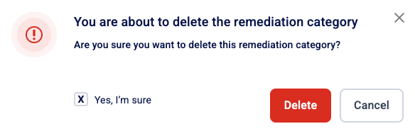 In the confirmation screen, tick the "Yes, I'm sure" box and click Delete.