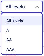 Conformance levels (A, AA or AAA)