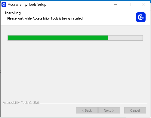 Wait for the installation process to be completed.