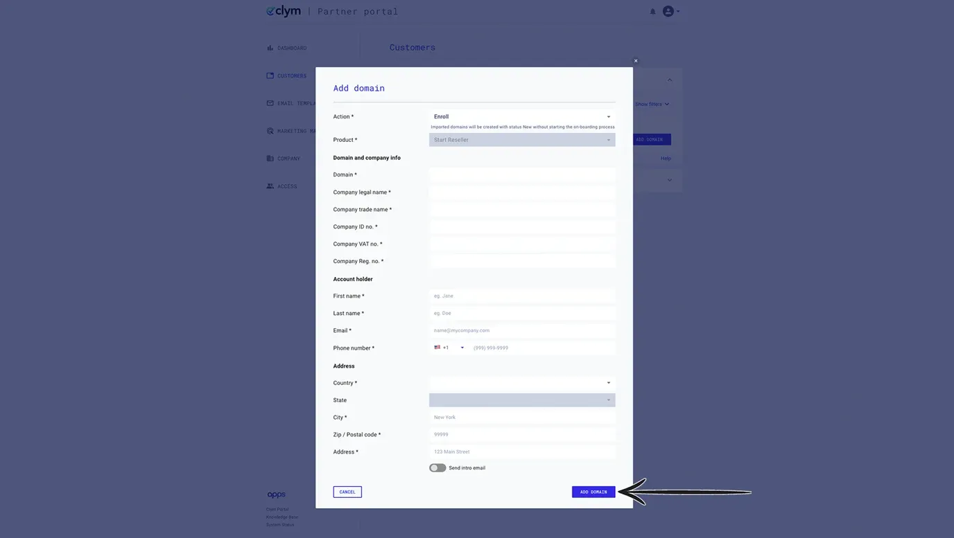 Provide data to Clym
