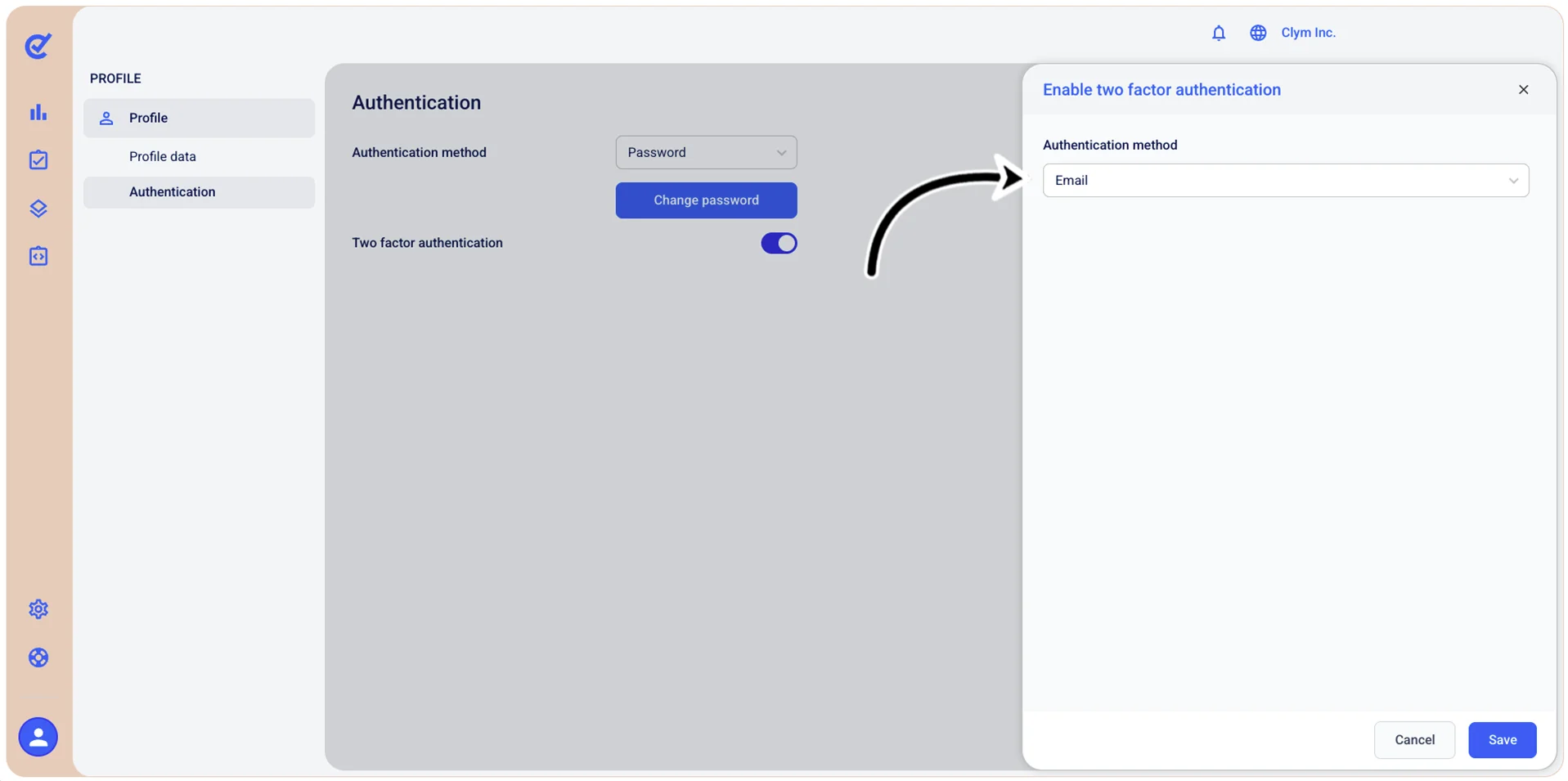 Email selected