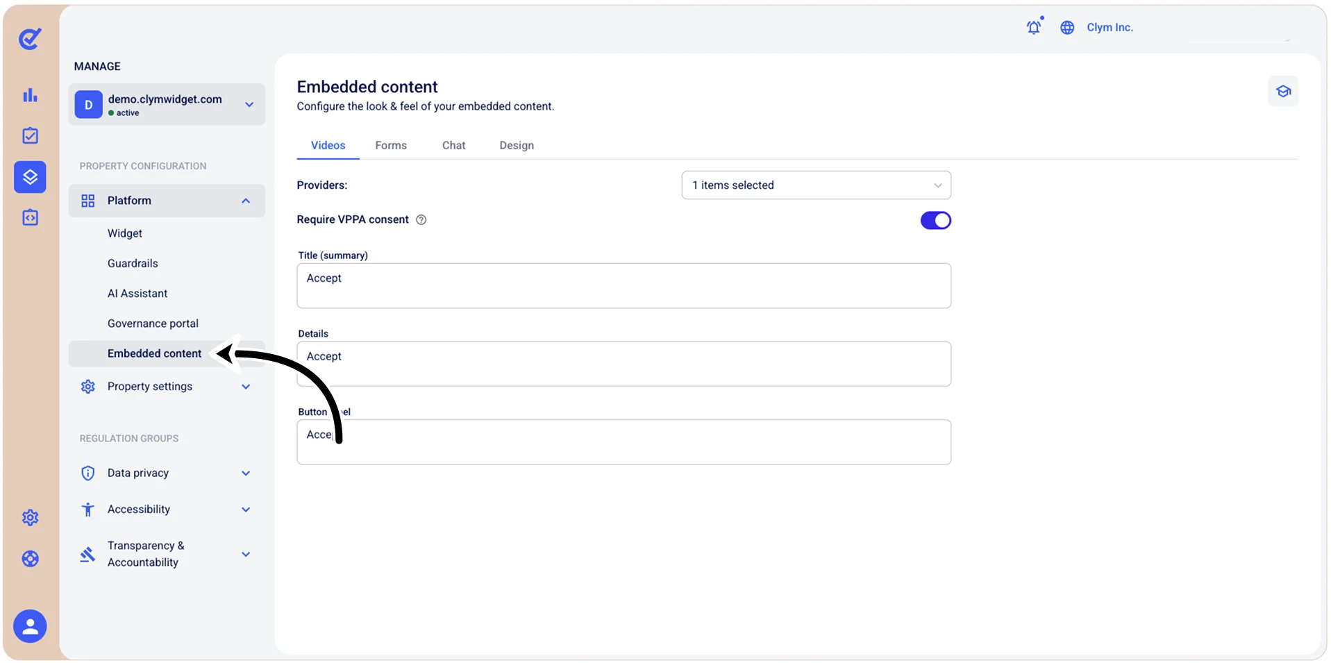 Embedded content