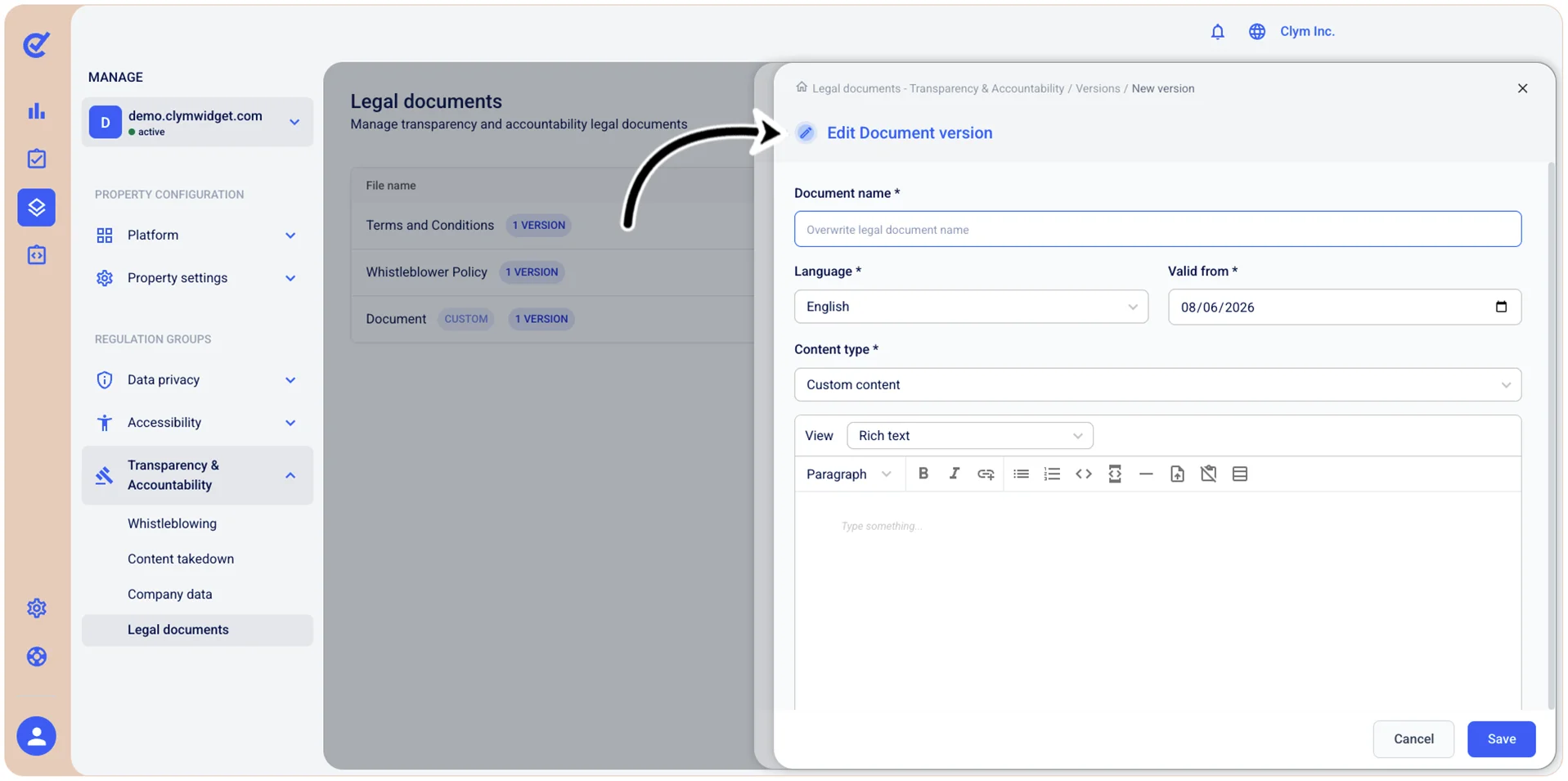 New version window