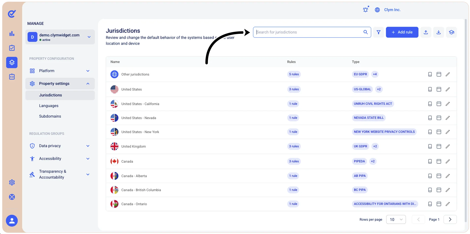 Search bar