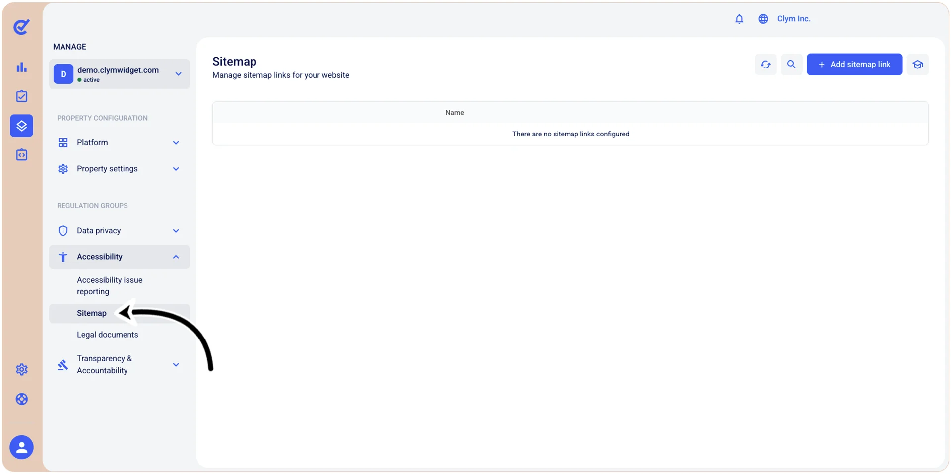 Sitemap section