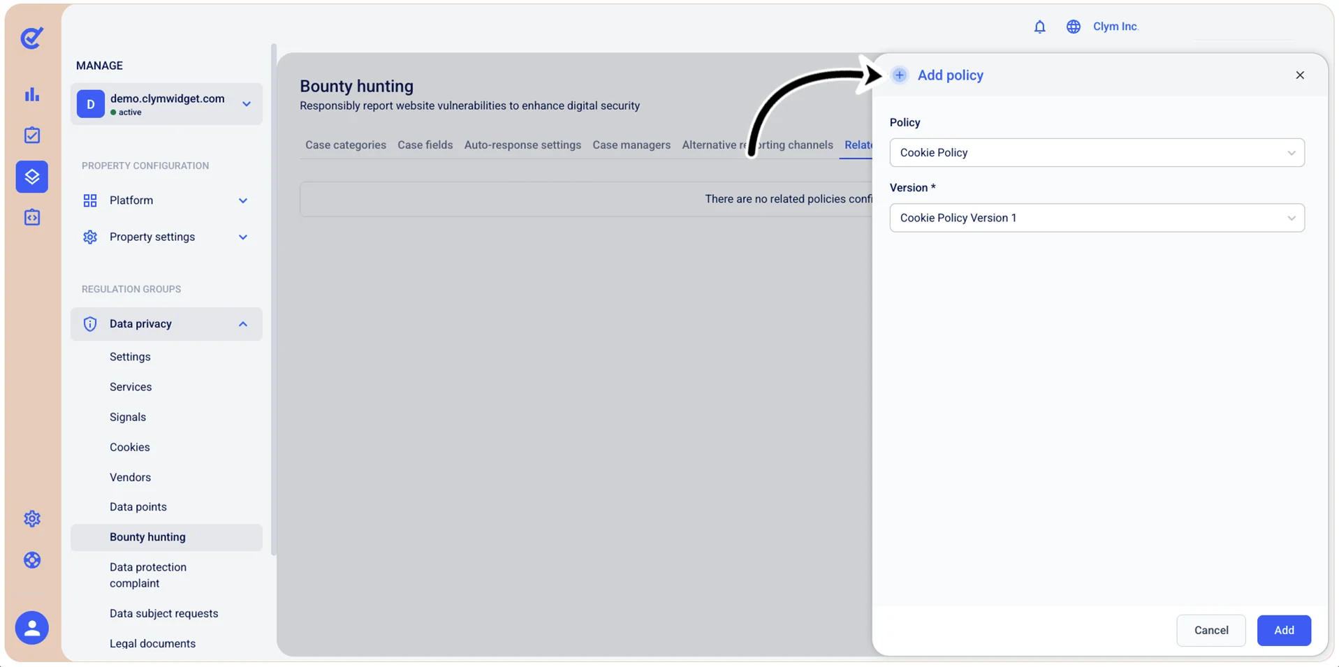 Add policy section