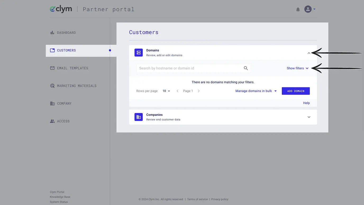 Use search and apply filters
