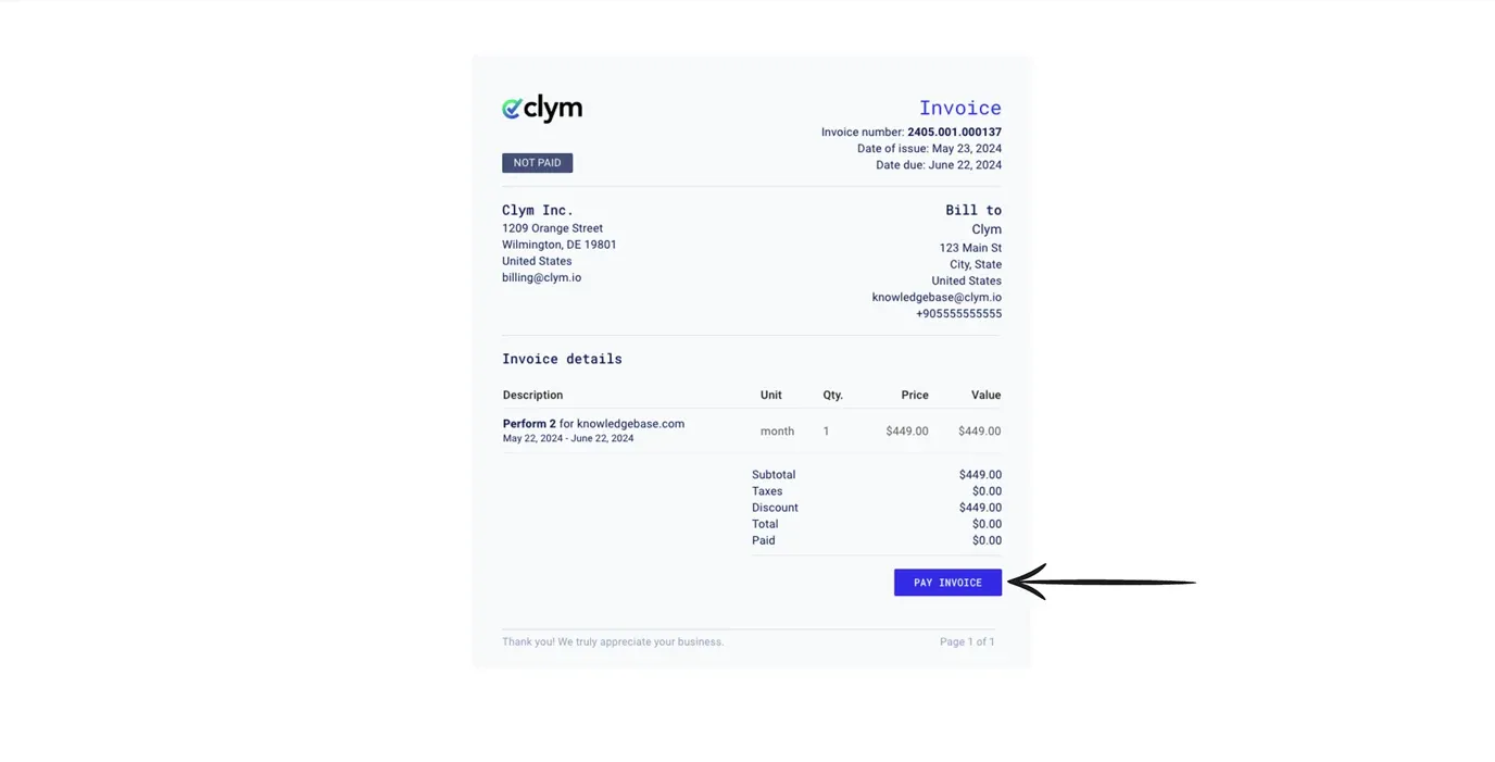 Pay invoice(s)