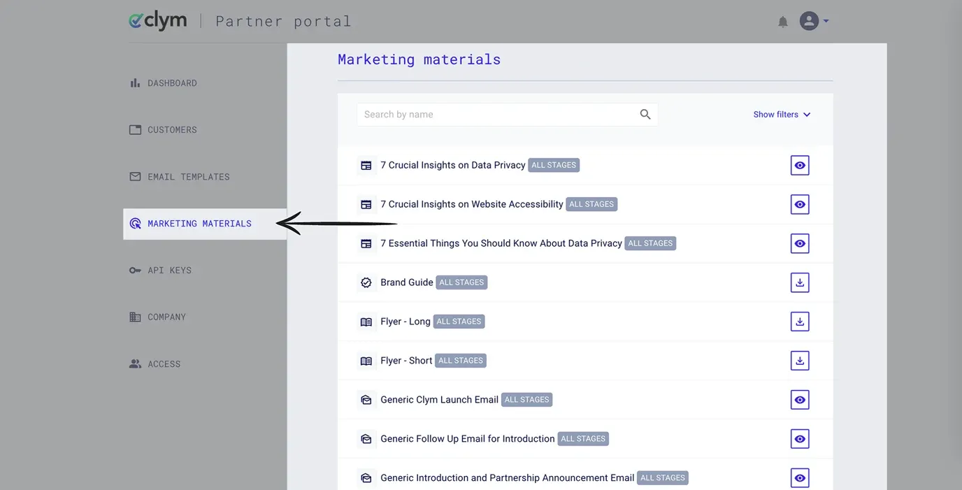 Access Marketing Materials