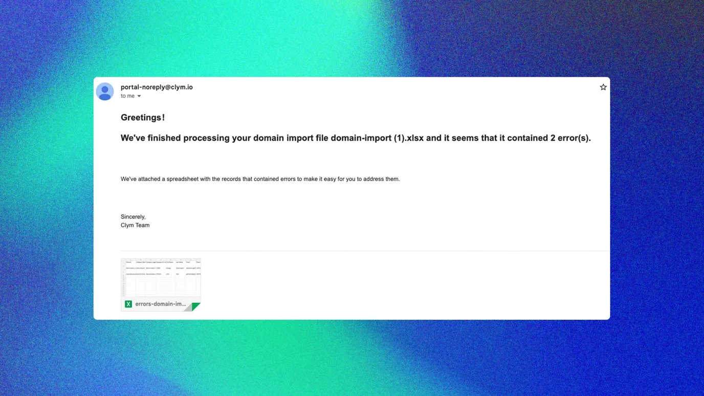 Check your email