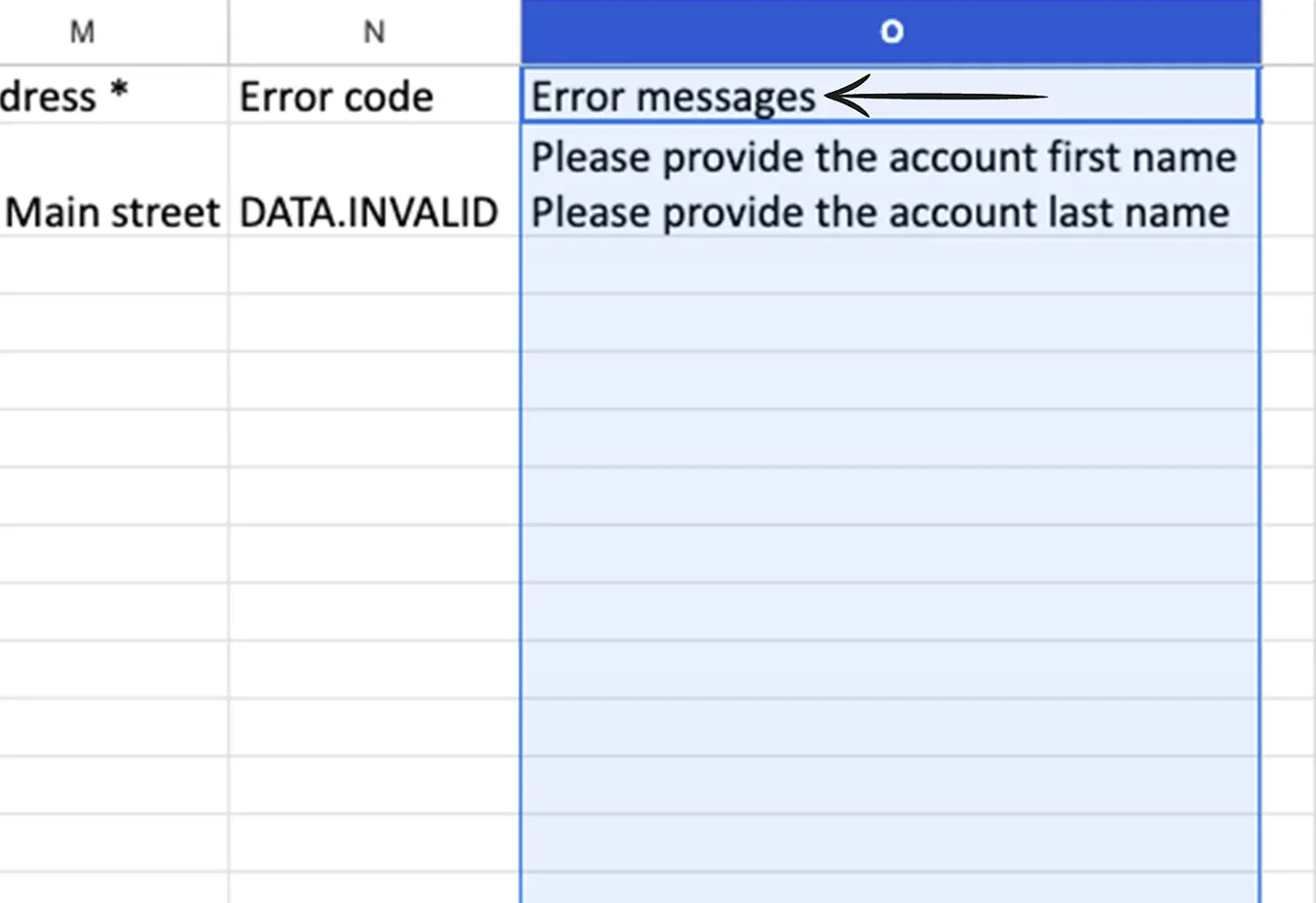 Review the errors