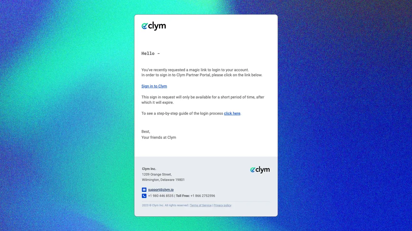 Check your email