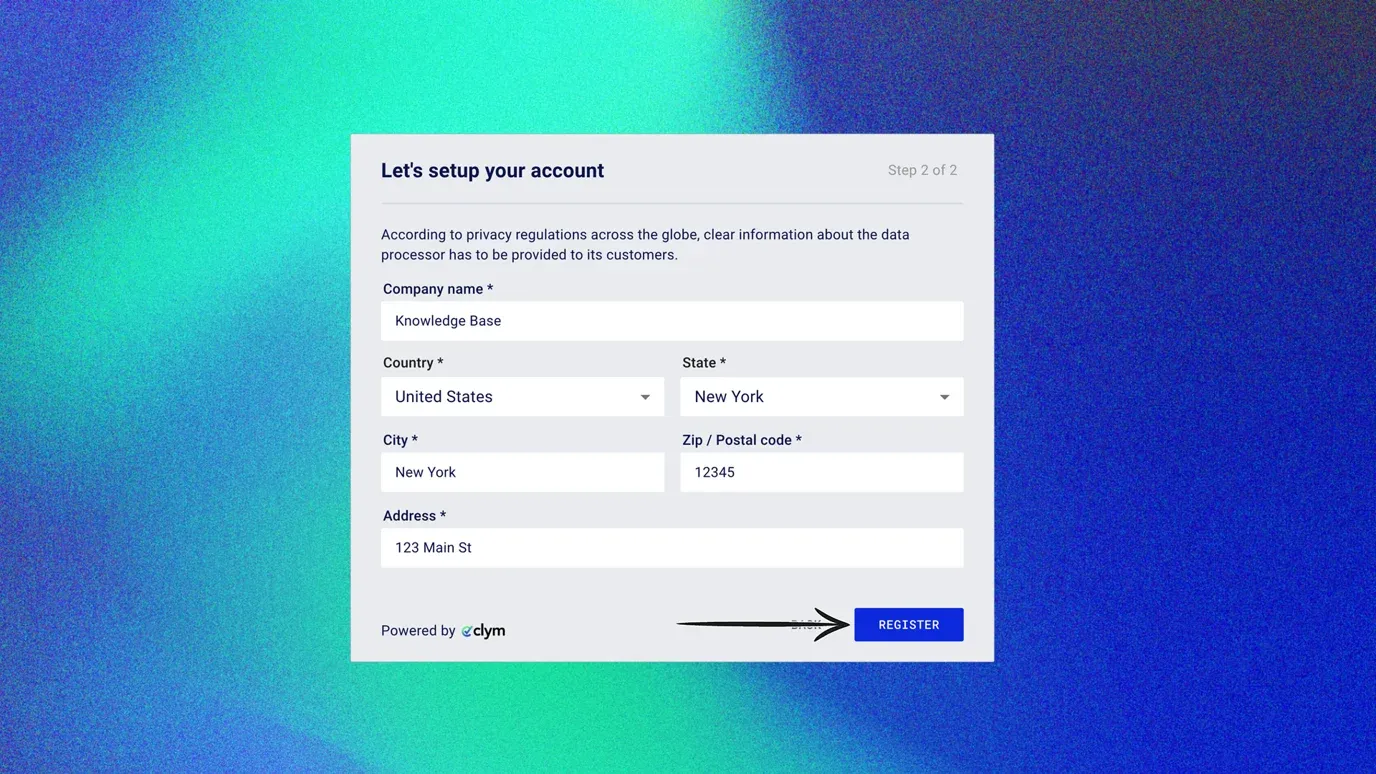 Add company details