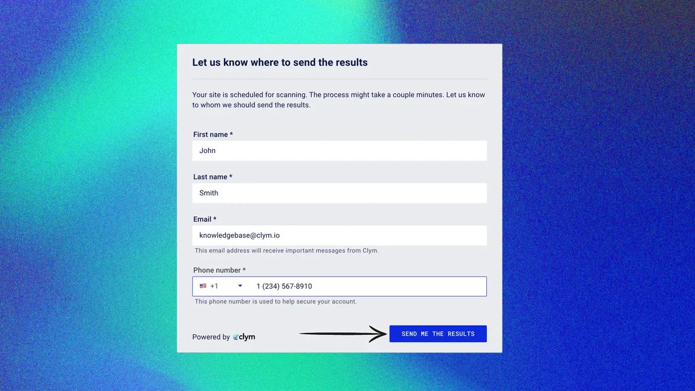 Provide personal details