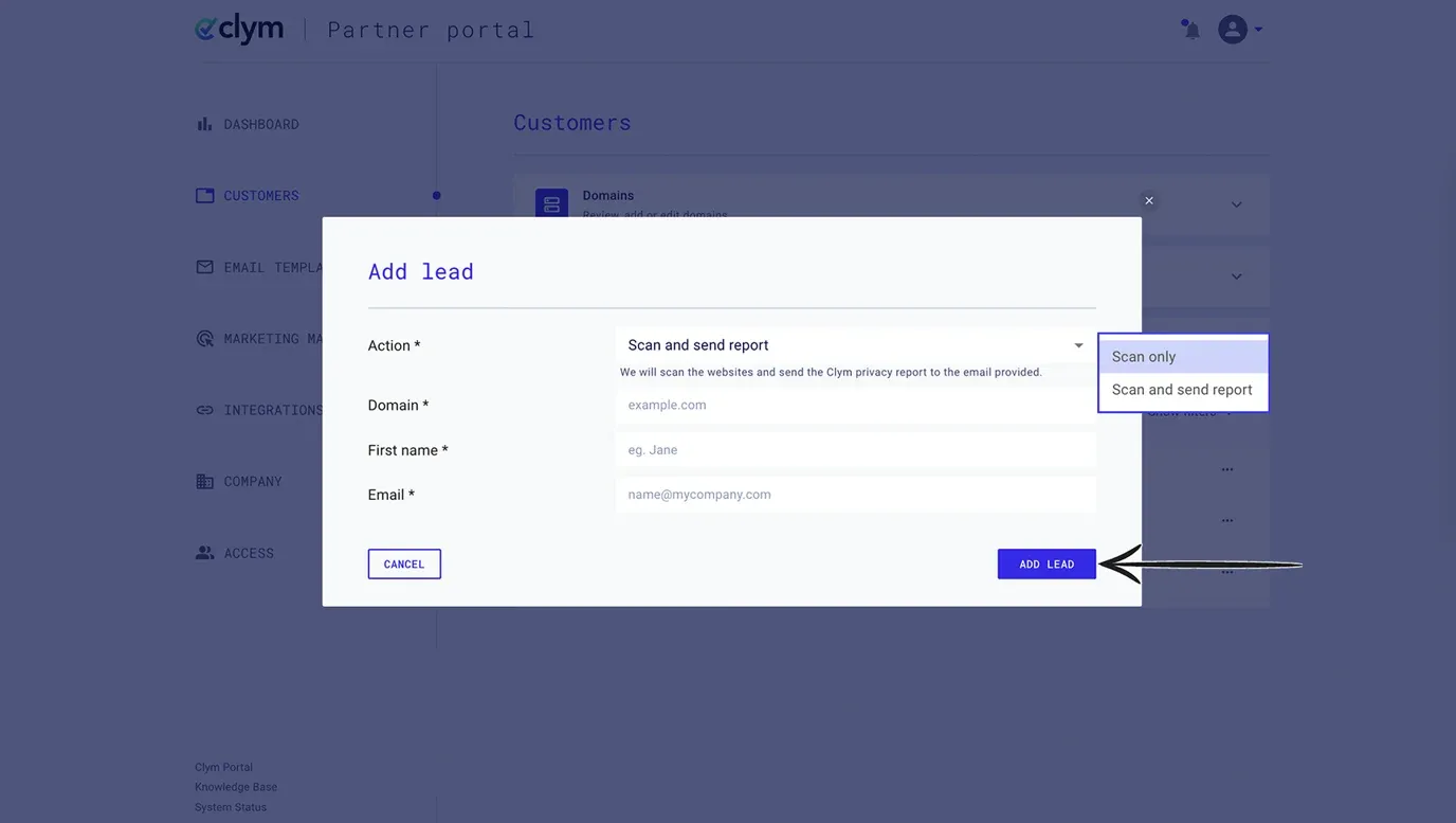 Add new lead