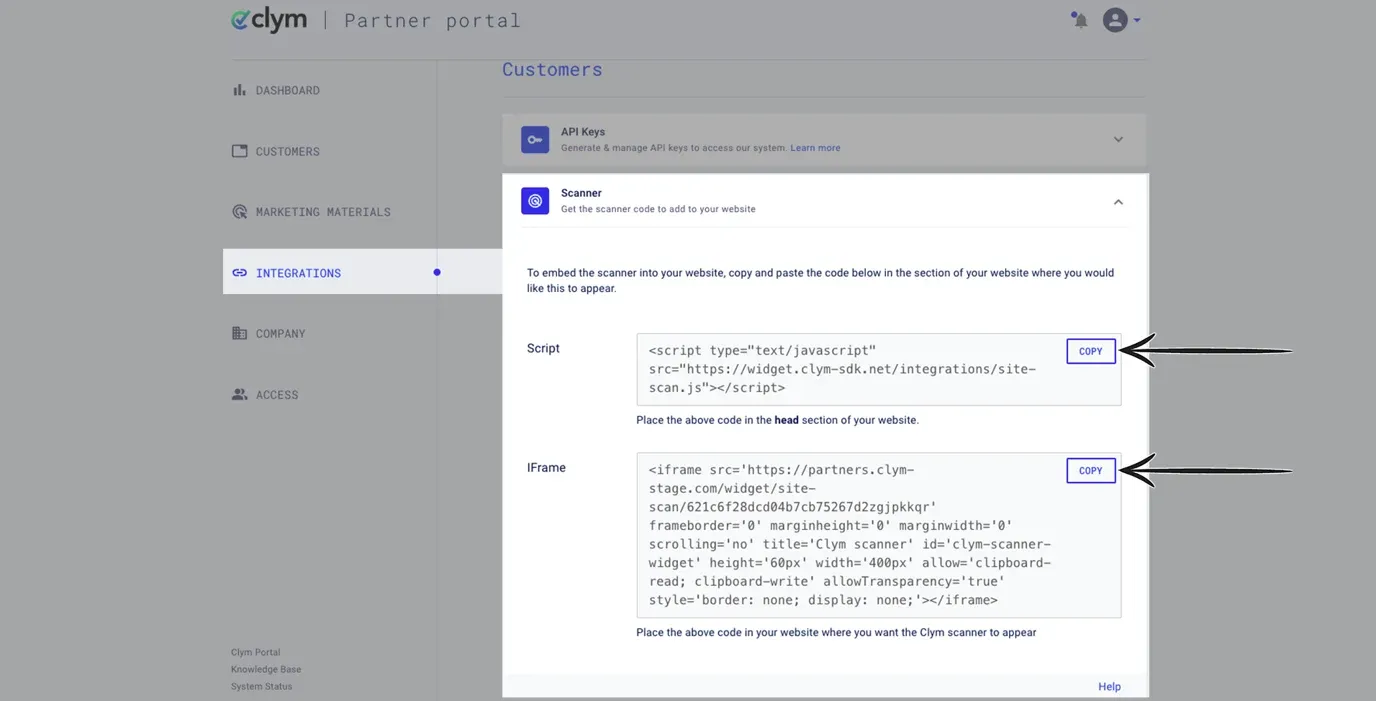 Copy and paste the script and iFrame codes
