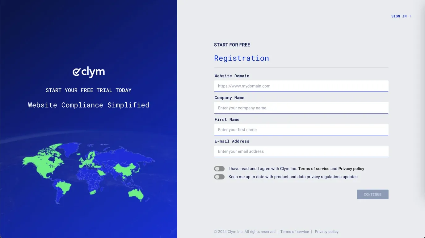 Fill in personal information