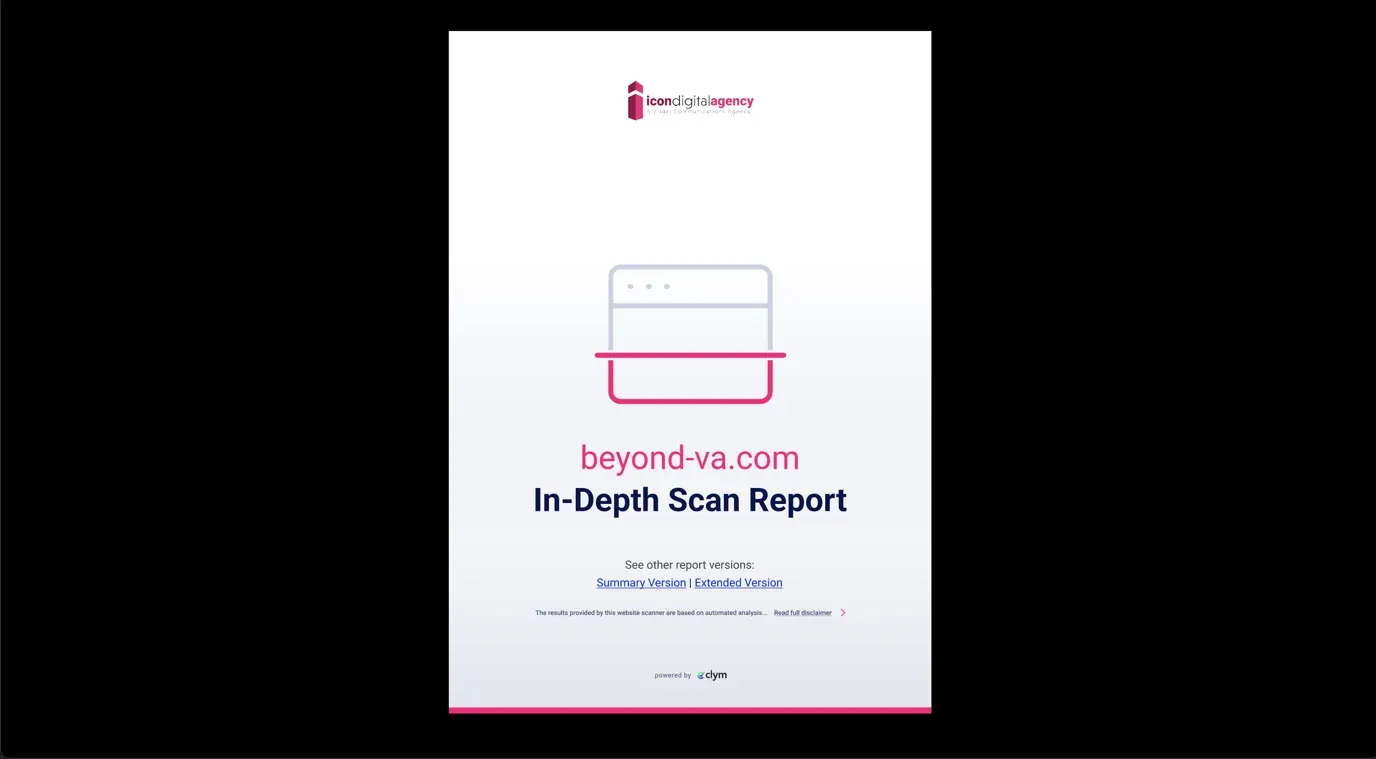 View scan report