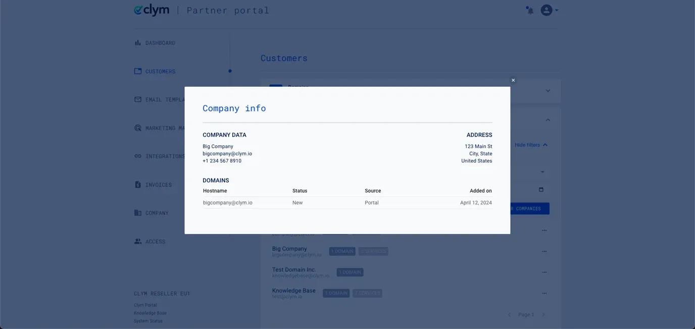 View a customer's information