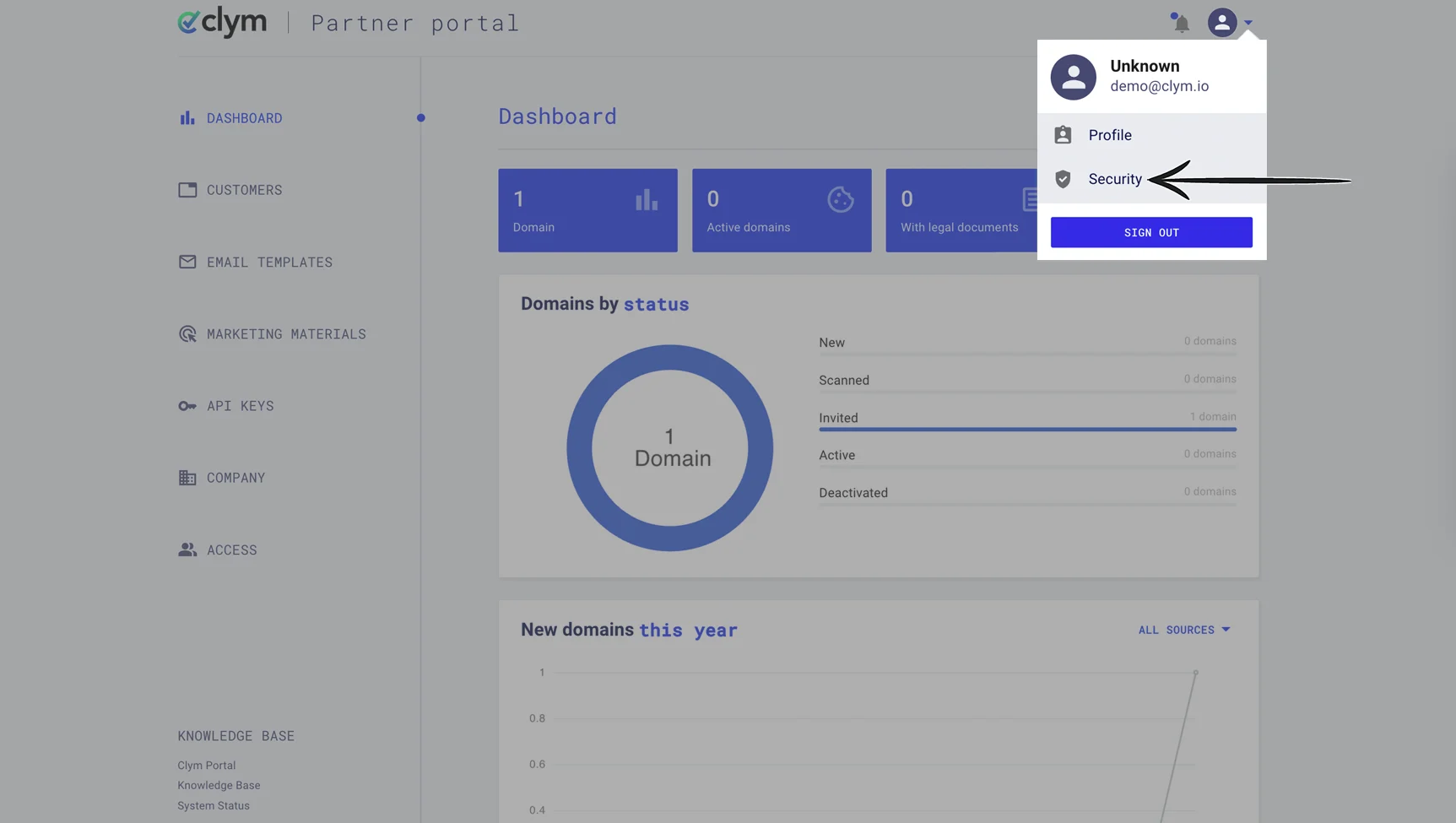 Access your security settings