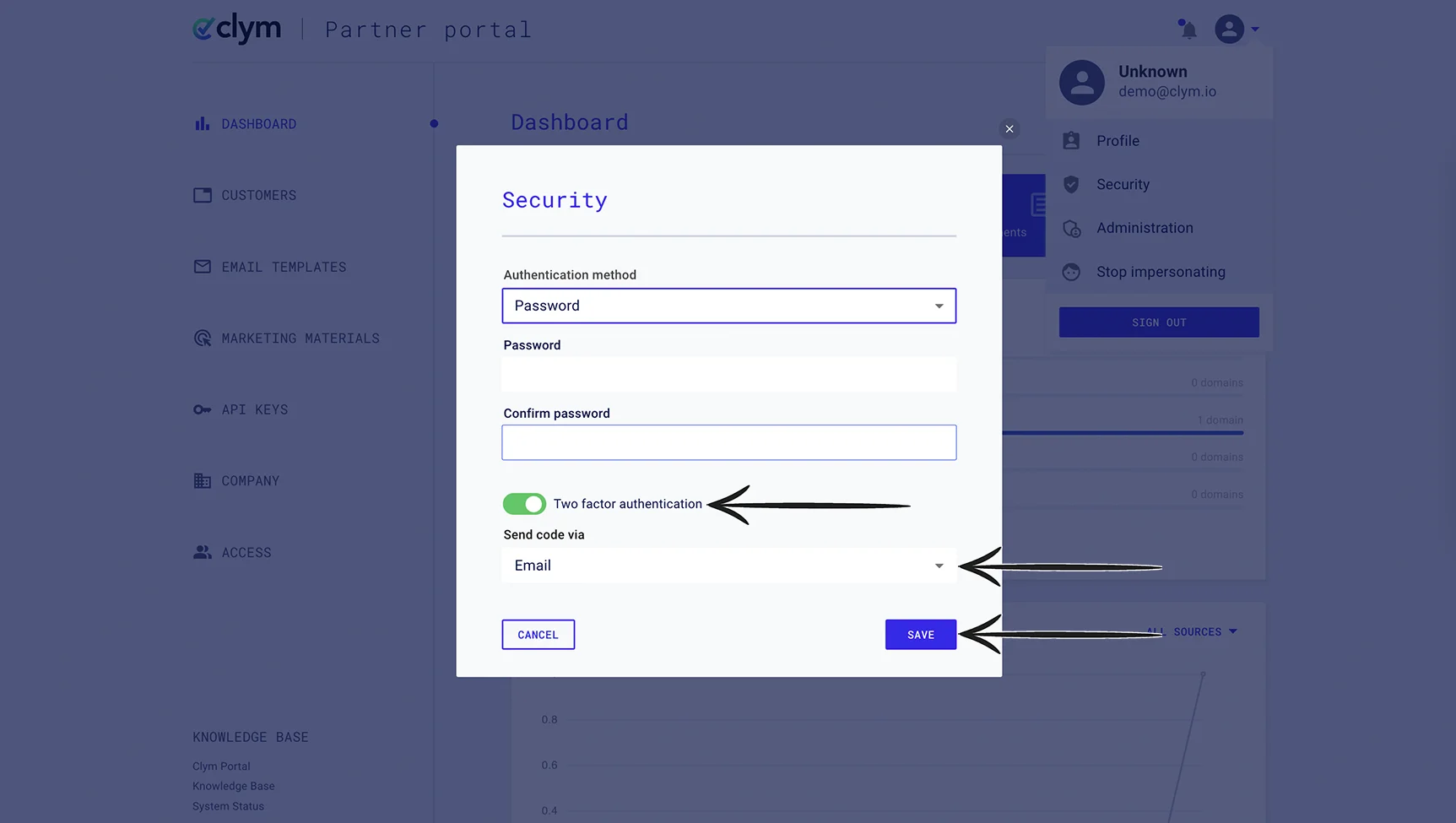Enable two-factor authentication